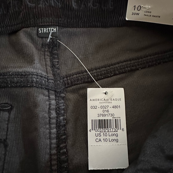 New American Eagle women’s stretch hi rise jegging corduroy gray 10 long - Picture 7 of 7